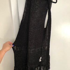 Crochet fringe vest